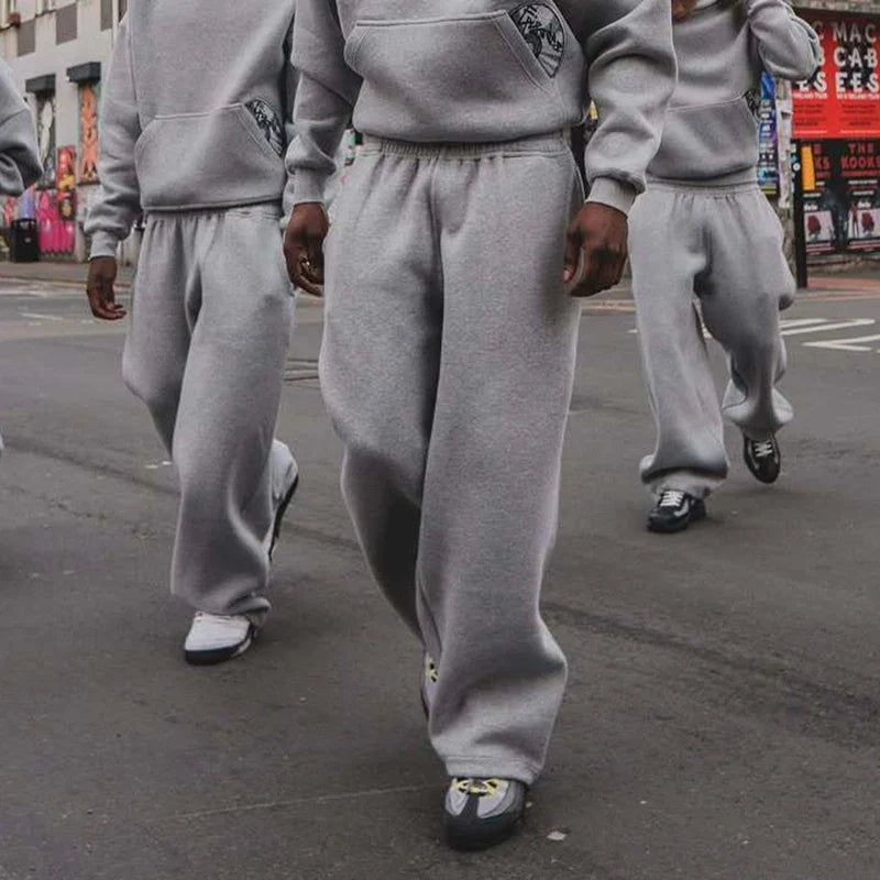 Trendy Embroidered Sweatpants