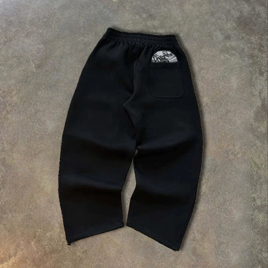 Trendy Embroidered Sweatpants