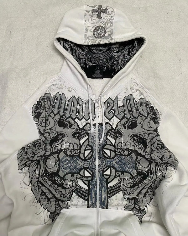 Trendy Y2K Zip-Up Hoodie
