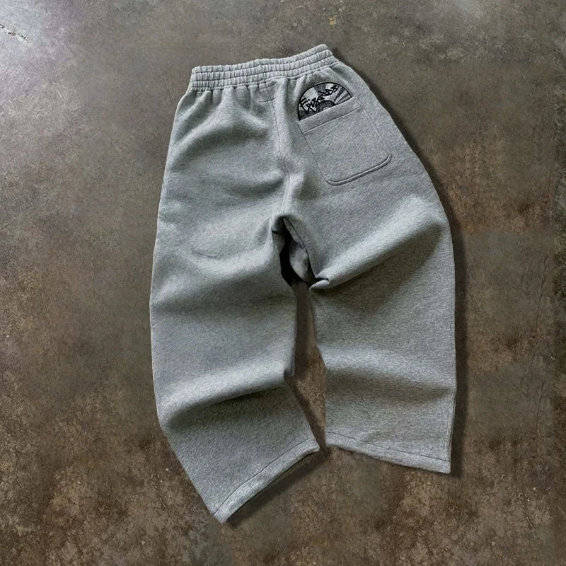 Trendy Embroidered Sweatpants